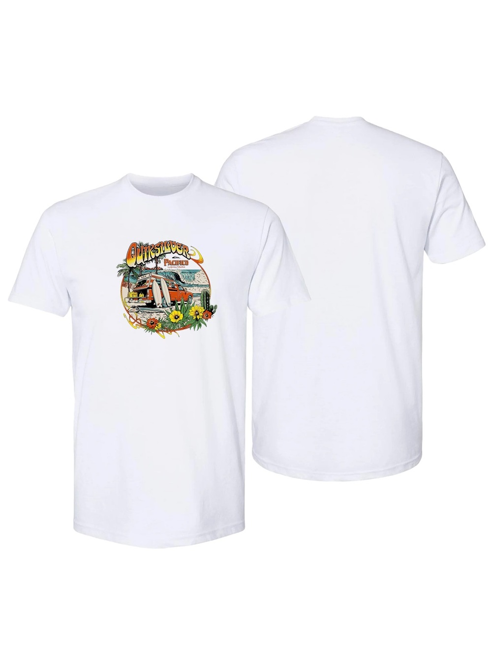Men’s Quicksilver Cerveza del pacífico Cotton T-Shirt White